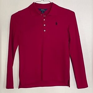 NWT Polo Ralph Lauren girl’s long sleeved polo shirt red